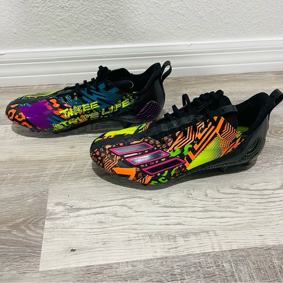 Adidas Adizero "Mismatch Black" Men's Football Cleats Size: 12 - Picture 10 of 10